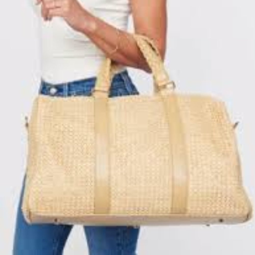 Raffia Weekender Bag